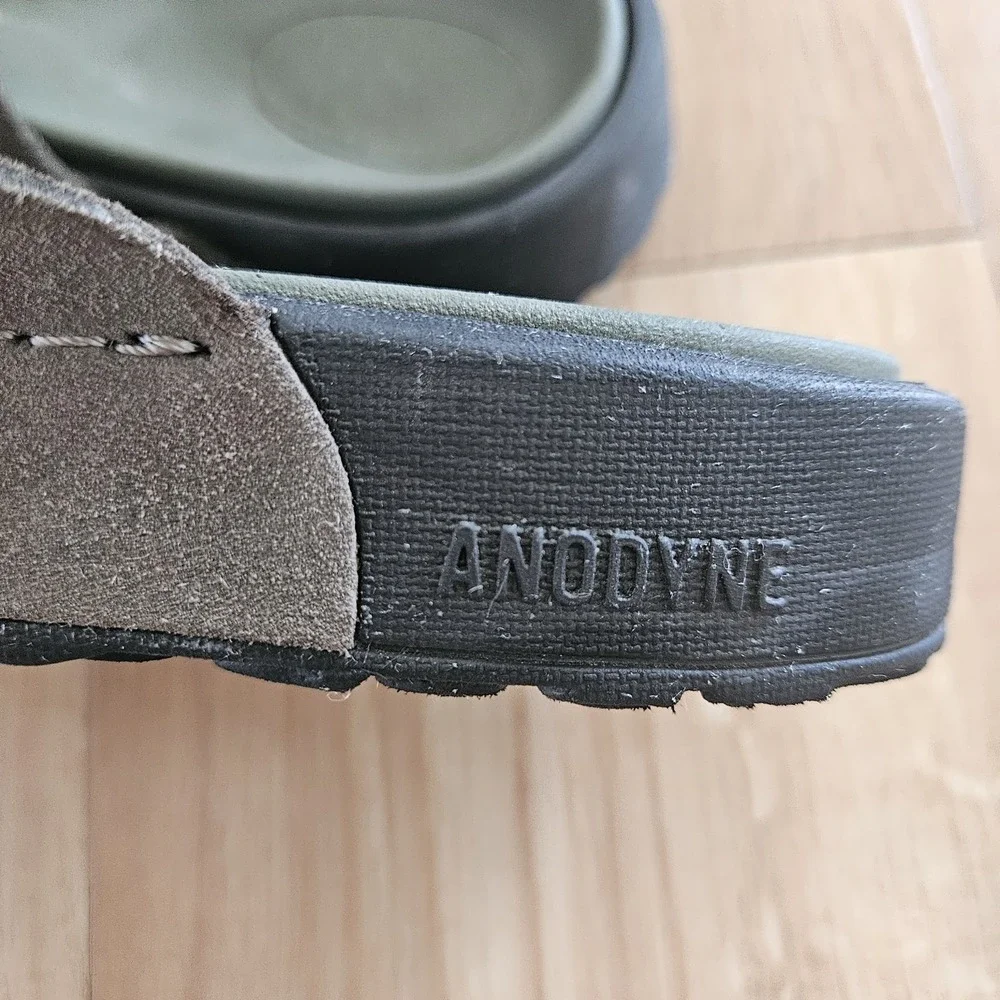 Anodyne No. 68 Men's Slide Sandal By Anodyne - OliveSuede Sandal - Size 12